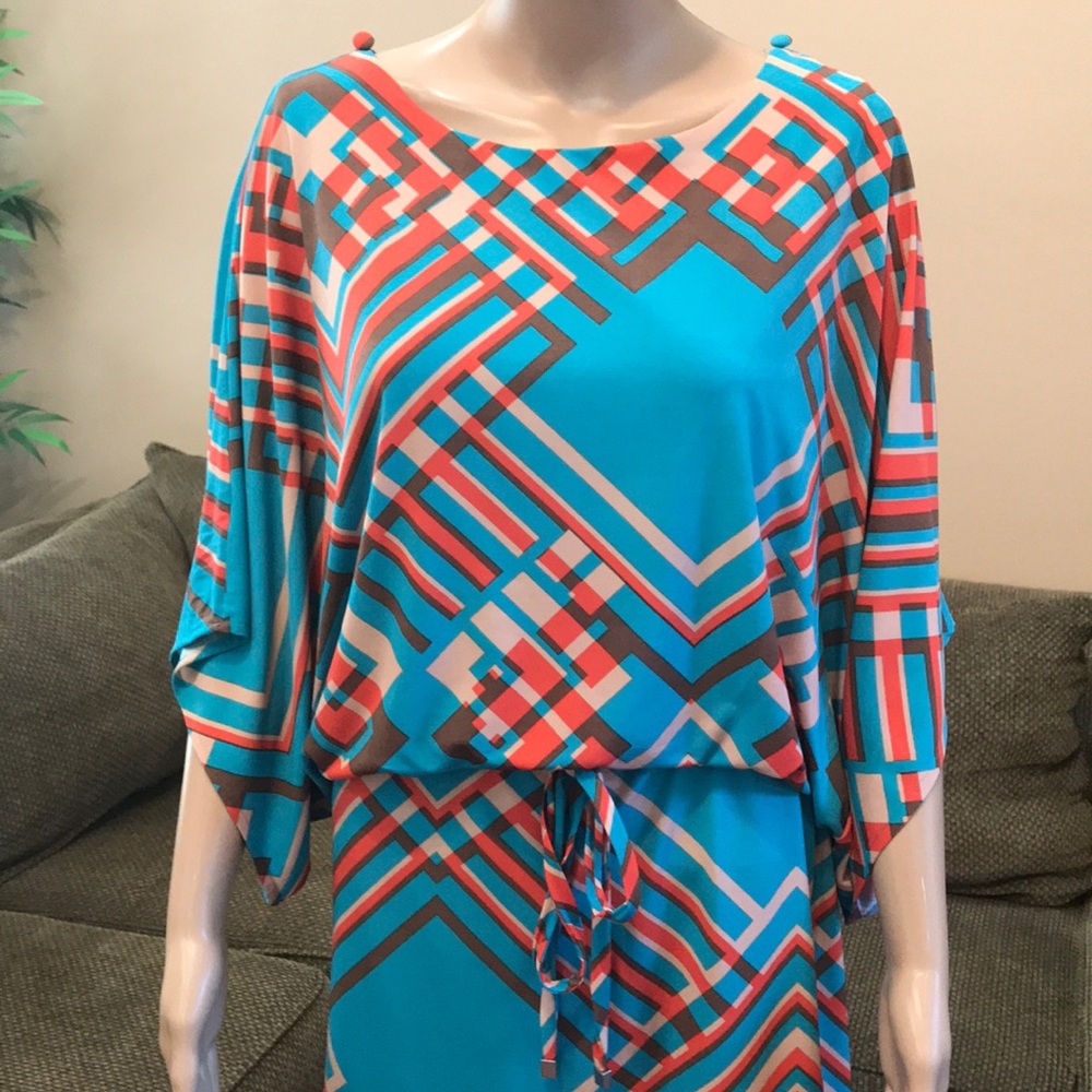 Multi color drawstring dress